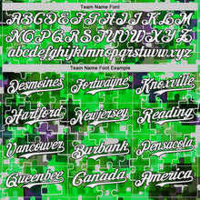 Charger l'image dans la galerie, Custom Green White-Black Puzzle 3D Pattern Design Authentic Baseball Jersey
