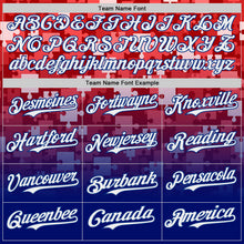 Laden Sie das Bild in den Galerie-Viewer, Custom Red Royal-White Gradient Puzzle 3D Pattern Design Authentic Baseball Jersey
