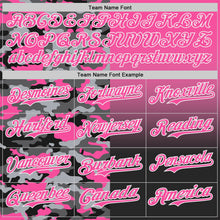 Laden Sie das Bild in den Galerie-Viewer, Custom Pink Black-White Half Camo Ombre Authentic Baseball Jersey
