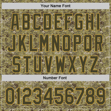Charger l'image dans la galerie, Custom Olive Brown-Old Gold Half Camo Ombre Authentic Baseball Jersey
