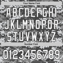 Charger l'image dans la galerie, Custom Gray White-Black Half Camo Ombre Authentic Baseball Jersey
