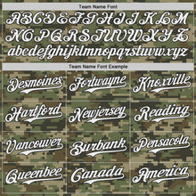 Charger l'image dans la galerie, Custom Olive White-Black Half Camo Ombre Authentic Baseball Jersey
