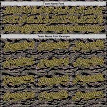 Charger l'image dans la galerie, Custom Olive Black-Old Gold Half Camo Ombre Authentic Baseball Jersey
