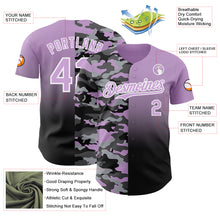 Load image into Gallery viewer, Custom Light Purple Black-White Half Camo Ombre Authentic Baseball Jersey
