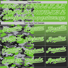 Laden Sie das Bild in den Galerie-Viewer, Custom Aurora Green Black-White Half Camo Ombre Authentic Baseball Jersey
