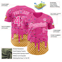 Charger l'image dans la galerie, Custom Pink-White Ice Cream Waffle Foodie Dessert Authentic Baseball Jersey
