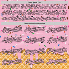 Загрузить изображение в средство просмотра галереи, Custom Light Pink-Black Ice Cream Waffle Foodie Dessert Authentic Baseball Jersey
