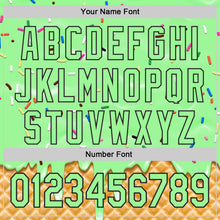 Загрузить изображение в средство просмотра галереи, Custom Pea Green-Black Ice Cream Waffle Foodie Dessert Authentic Baseball Jersey
