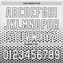 Charger l'image dans la galerie, Custom White-Black Geometric Hexagonal Dot Gradient Authentic Baseball Jersey
