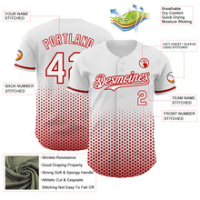 Charger l'image dans la galerie, Custom White-Red Geometric Hexagonal Dot Gradient Authentic Baseball Jersey
