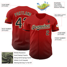 Charger l'image dans la galerie, Custom Red Black-Cream Geometric Hexagonal Dot Gradient Authentic Baseball Jersey
