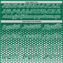 Charger l'image dans la galerie, Custom Kelly Green-White Geometric Hexagonal Dot Gradient Authentic Baseball Jersey
