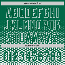 Charger l'image dans la galerie, Custom Kelly Green-White Geometric Hexagonal Dot Gradient Authentic Baseball Jersey
