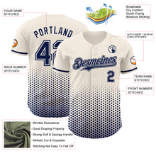 Charger l'image dans la galerie, Custom Cream-Navy Geometric Hexagonal Dot Gradient Authentic Baseball Jersey
