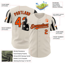 Charger l'image dans la galerie, Custom Cream Orange-Black Two Tone USA Flag Sleeves Stars and Stripes Authentic Baseball Jersey

