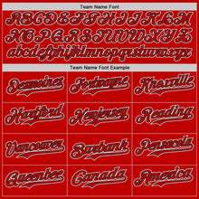 Laden Sie das Bild in den Galerie-Viewer, Custom Red Black-White Two Tone USA Flag Sleeves Stars and Stripes Authentic Baseball Jersey
