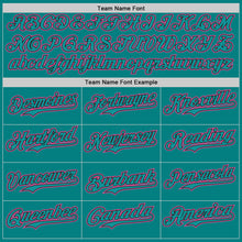 Charger l'image dans la galerie, Custom Teal Black-Pink Two Tone USA Flag Sleeves Stars and Stripes Authentic Baseball Jersey
