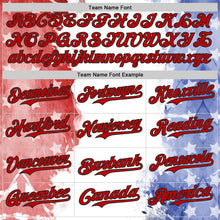 Load image into Gallery viewer, Custom White Red Royal-Black American Flag Patriotic Authentic Baseball Jersey

