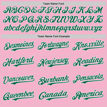 Charger l'image dans la galerie, Custom Light Pink Kelly Green-White Ice Cream Waffle Foodie Dessert Authentic Baseball Jersey
