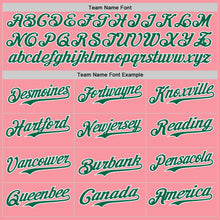 Charger l'image dans la galerie, Custom Medium Pink Kelly Green-White Ice Cream Waffle Foodie Dessert Authentic Baseball Jersey
