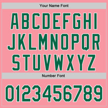 Charger l'image dans la galerie, Custom Medium Pink Kelly Green-White Ice Cream Waffle Foodie Dessert Authentic Baseball Jersey
