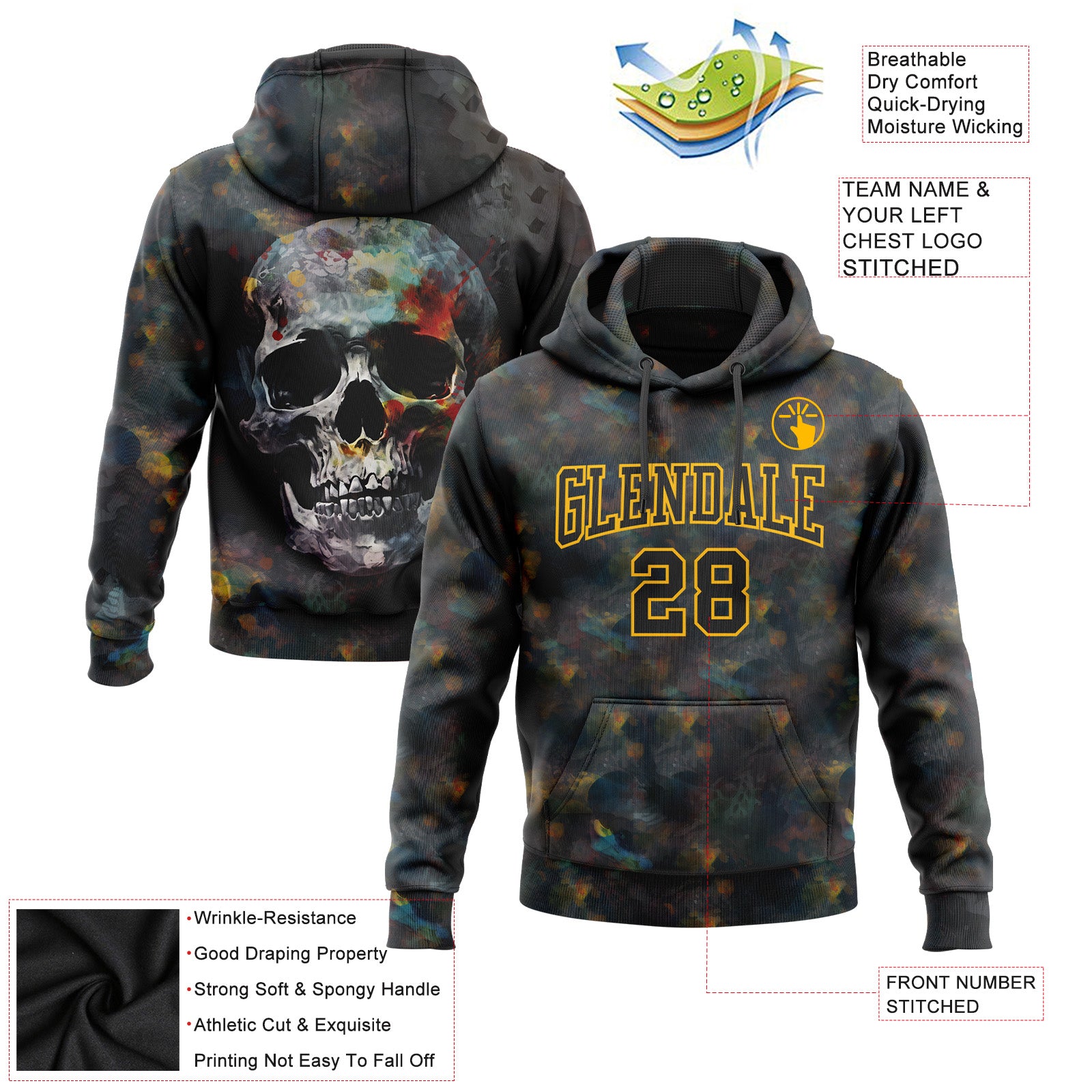 Pittsburgh Pirates MLB Custom Number And Name 3D Hoodie For Men