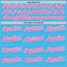 Charger l'image dans la galerie, Custom Sky Blue Pink-White Ice Cream Waffle Foodie Dessert Authentic Baseball Jersey
