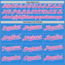 Charger l'image dans la galerie, Custom Electric Blue Pink-White Ice Cream Waffle Foodie Dessert Authentic Baseball Jersey
