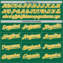 Charger l'image dans la galerie, Custom Kelly Green Gold-White Ice Cream Waffle Foodie Dessert Authentic Baseball Jersey
