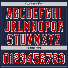 Charger l'image dans la galerie, Custom Navy Red-White Ice Cream Waffle Foodie Dessert Authentic Baseball Jersey
