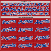 Charger l'image dans la galerie, Custom Red Royal-White Ice Cream Waffle Foodie Dessert Authentic Baseball Jersey
