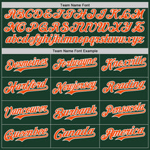 Charger l'image dans la galerie, Custom Green Orange-White Ice Cream Waffle Foodie Dessert Authentic Baseball Jersey
