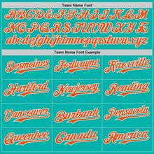 Charger l'image dans la galerie, Custom Aqua Orange-White Ice Cream Waffle Foodie Dessert Authentic Baseball Jersey
