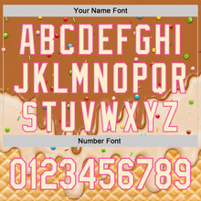 Загрузить изображение в средство просмотра галереи, Custom Chocolate Brown Cream-Pink Ice Cream Waffle Foodie Dessert Authentic Baseball Jersey
