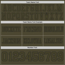 Laden Sie das Bild in den Galerie-Viewer, Custom Olive-Black Authentic Camo Two Tone Salute To Service 7V7 Flag Football Jersey
