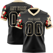 Laden Sie das Bild in den Galerie-Viewer, Custom Black-Cream Authentic Camo Two Tone Salute To Service 7V7 Flag Football Jersey
