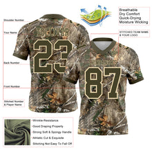 Charger l'image dans la galerie, Custom Camo Olive-Cream Authentic Woodland Camouflage Salute To Service 7V7 Flag Football Jersey
