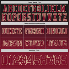 Laden Sie das Bild in den Galerie-Viewer, Custom Black Crimson-Cream Authentic Star Gradient 7V7 Flag Football Jersey
