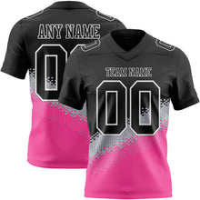 Laden Sie das Bild in den Galerie-Viewer, Custom Black Gray Pink-White Authentic Geometric Gradient 7V7 Flag Football Jersey
