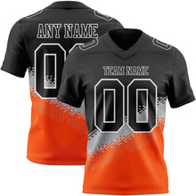 Laden Sie das Bild in den Galerie-Viewer, Custom Black Gray Orange-White Authentic Geometric Gradient 7V7 Flag Football Jersey
