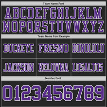 Charger l'image dans la galerie, Custom Black Purple-White Authentic Stars And Stripes 7V7 Flag Football Jersey
