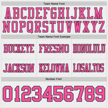 Laden Sie das Bild in den Galerie-Viewer, Custom White Pink-Black Authentic Stars And Stripes 7V7 Flag Football Jersey
