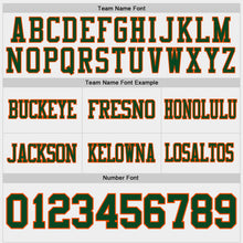 Laden Sie das Bild in den Galerie-Viewer, Custom White Green-Orange Authentic Stars And Stripes 7V7 Flag Football Jersey
