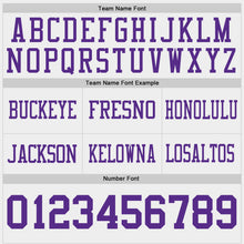 Загрузить изображение в средство просмотра галереи, Custom White-Purple Authentic Abstract Fluid Line 3D Pattern 7V7 Flag Football Jersey
