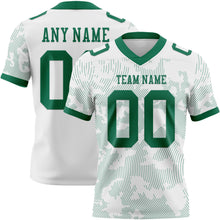 Загрузить изображение в средство просмотра галереи, Custom White-Kelly Green Authentic Abstract Fluid Line 3D Pattern 7V7 Flag Football Jersey
