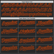 Load image into Gallery viewer, Custom Black Cream-Orange Fluid Wave Psychedelic Swirl Authentic Baseball Jersey
