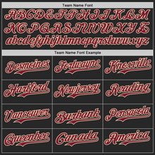 Laden Sie das Bild in den Galerie-Viewer, Custom Black Crimson-City Cream Fluid Wave Psychedelic Swirl Authentic Baseball Jersey
