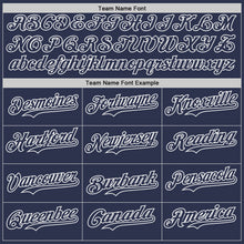 Charger l'image dans la galerie, Custom Navy-White Fluid Liquid Wave Splatter Authentic Baseball Jersey
