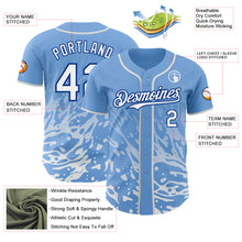 Charger l'image dans la galerie, Custom Light Blue White-Royal Fluid Liquid Wave Splatter Authentic Baseball Jersey
