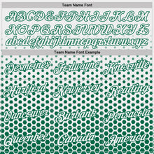 Load image into Gallery viewer, Custom White-Kelly Green Geometric Hexagonal Dot Gradient Performance T-Shirt
